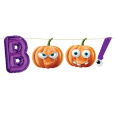 Halloween , Boo papír felirat 150 cm party kellék