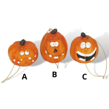 Halloween felakasztható kerámia tök 1db dekoráció
