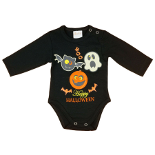  Halloween hosszú ujjú baba body fekete kombidressz, body
