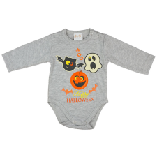 Halloween hosszú ujjú baba body szürke kombidressz, body