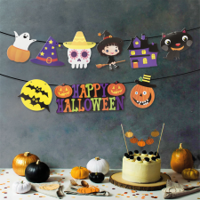 Halloween-i papír girland - többféle motívummal - 3,5 m - 58169 dekoráció