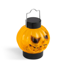 Halloween-i RGB LED lámpa - felakasztható tök - narancs / fekete - elemes dekoráció