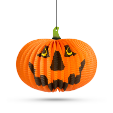 Halloween-i tökös lampion - akasztható - 26 cm - 58137C dekoráció
