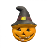  Halloween mécsestartó tök - kalapos