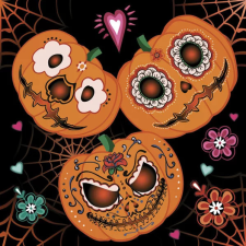 Halloween Mexican Pumpkins szalvéta 20 db-os 33x33 cm party kellék