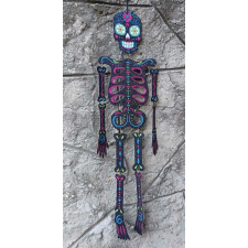  Halloween Mexikói Csontváz Dekoráció Ajtódísz 75cm FEKETE jelmez