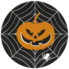 Halloween Scary Black papírtányér 8 db-os 22,7 cm dekoráció