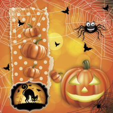 Halloween Scary szalvéta 20 db-os 33x33 cm party kellék
