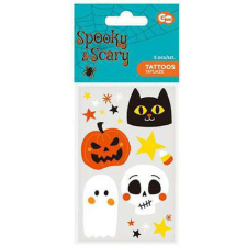  Halloween tetoválás matrica, 5 ív/csomag csillámtetoválás