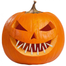 Halloween Tök dekorációs fogak 12 db-os party kellék