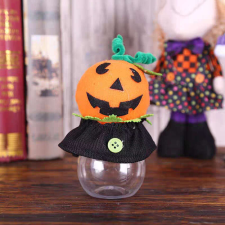 Halloween tökös cukorkatartó dekoráció