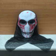 Halloween véres, horror, koponya csuklyás maszk jelmez