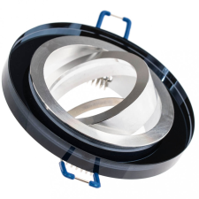  Halogén ÜVEG mennyezeti lámpatest ARIAN MR16 GU10 LUMILED kerek mozgatható fekete világítás