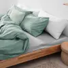  Halvány szürke színű flanel gumis lepedő 90x200 cm-es matracra