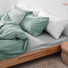  Halvány szürke színű flanel gumis lepedő 90x200 cm-es matracra lakástextília