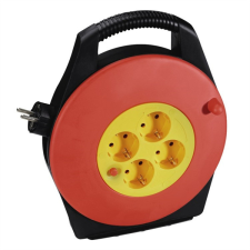 Hama 00121960 4 csatlakozós, 10m,beltéri kábeldob/hosszabbító kábel és adapter
