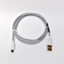 Hama 20075 Micro USB szövet adatkábel 1m fehér kábel és adapter