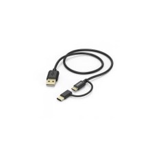 Hama 2in1 Micro USB/USB-C - USB 2.0 kábel 1m fekete (201533) kábel és adapter
