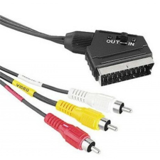 Hama 43178 ST AV ÖSSZEKÖTŐKÁBEL SCART-3RCA BE/KI 2,0M kábel és adapter