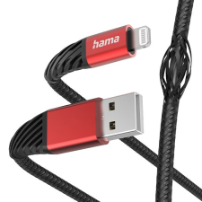 Hama Adatkábel hama extreme usb 2.0/lightning 1,5m fekete-piros 00201538 kábel és adapter