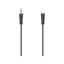 Hama FIC 3,5mm Jack hosszabbítókábel 3 méter, fekete (205120) audió/videó kellék, kábel és adapter