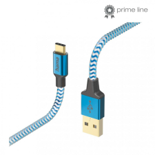 Hama FIC E3 USB Type-C reflective töltő és adatkábel 1,5m Blue kábel és adapter