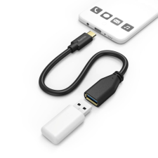 Hama FIC USB-C OTG adapter 15cm fekete (201605) kábel és adapter