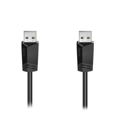 Hama Kábel HAMA USB-A dugó 1,5m fekete kábel és adapter