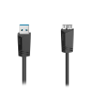 Hama Kábel HAMA USB-A/Micro-USB 0,75m fekete