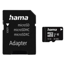 Hama Memóriakártya HAMA microSDHC 16 GB + adapter memóriakártya