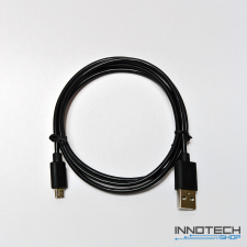 Hama micro usb adat kábel szövet bevonattal 1m - fekete (20074) mobiltelefon kellék