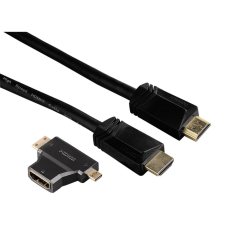 Hama TL High Speed HDMI kábel 1.5m fekete + adapter (122227) (hama122227) kábel és adapter