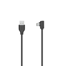 Hama USB 2.0 Type-C - USB A 0,75m fekete derékszögű adatkábel kábel és adapter