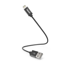 Hama USB-A - Lightning töltőkábel 0,2m fekete (201578) (hama201578) mobiltelefon kellék