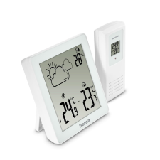 Hama Zakynthos LCD Meteorológiai Időjárás állomás Kültéri érzékelővel - Fehér (00222234) időjárásjelző