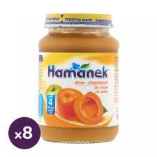 Hamánek bébidesszert alma-sárgabarack, 4 hó+ (8x190 g) bébiétel