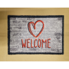 hamat Lábtörlő, "WELCOME" szürke,-piros, 40x60cm