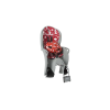 HAMAX Kiss Safety Package gyerekülés hátra (adapterrel nyeregváz-csőre) és bukósisak (48-52 cm), szürke-piros