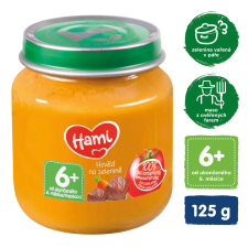 HAMI Sárgarépa, burgonya és marhahús (125 g) - hús-zöldség bébiétel bébiétel