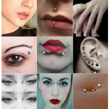 Hamis arc piercing szett kulcstartó