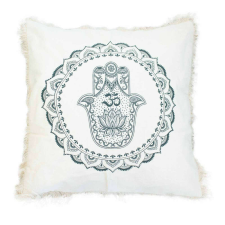  Hamsa Mandala Párnahuzat - 45x45cm - zöld lakástextília