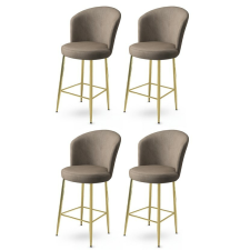 Hanah Home Alte Cappuccino és Gold bárszék szett, 4 db, kávé, 4 db bútor