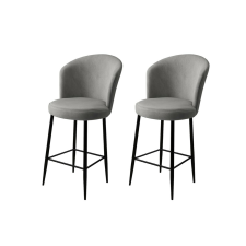 Hanah Home Alte Grey and Black bárszék szett, 2 db, szürke, 2 db bútor