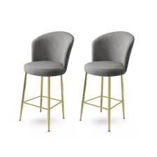 Hanah Home Alte Grey and Gold bárszék szett, 2 db, szürke, 2 db bútor