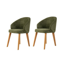 Hanah Home Bentley Green and Dark Oak étkezőszék szett, 2 db, zöld bútor