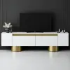  Hanah Home Bohem TV állvány, fehér, arany