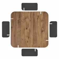  Hanah Home Dohányzóasztal Atlantic Pine Anthracite Marais - Atlantic Pine, Anthracite bútor