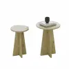  Hanah Home dohányzóasztal szett travertin 'Mushroom' 2