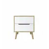  Hanah Home Éjjeliszekrény Sapphire Oak White Flora - Sapphire Oak, White