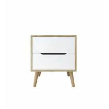  Hanah Home Éjjeliszekrény Sapphire Oak White Flora - Sapphire Oak, White bútor